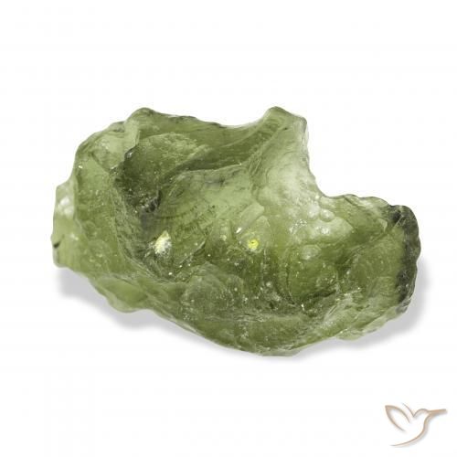 Moldavita Verde médio Natural 9.84ct, Chique, Translúcido