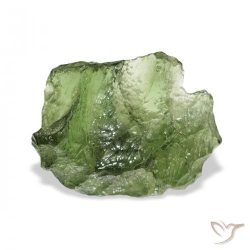 8.87ct Natural Verde médio Moldavita, Chique, Translúcido