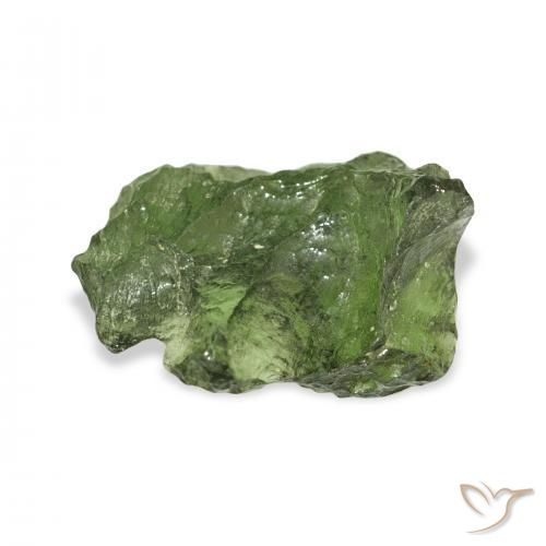 Moldavita Verde médio Natural 8.87ct, Chique, Translúcido