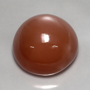 Pedra da lua laranja natural 57,43ct, corte redondo, opaco
