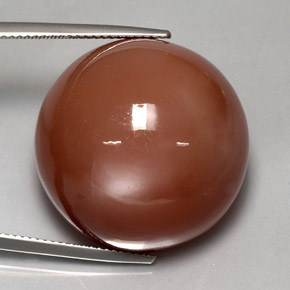 Pedra da lua laranja natural 57,43ct, corte redondo, opaco