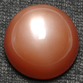 Pedra da lua laranja natural 52,80ct, corte redondo, opaco