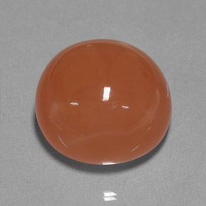 Pedra da lua laranja natural 25,39ct, corte redondo, opaco