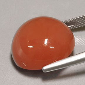 Pedra da lua laranja natural 20,38ct, transparente, transparente/translúcido