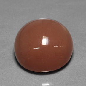 Pedra da lua laranja natural 17,08ct, corte redondo, opaco