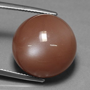 Pedra da lua laranja natural 17,08ct, corte redondo, opaco