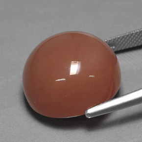 Pedra da lua laranja natural 17,08ct, corte redondo, opaco