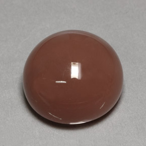 Pedra da lua marrom natural 21,81ct, corte redondo, opaco