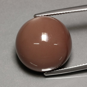 Pedra da lua marrom natural 23,20ct, corte redondo, opaco