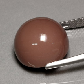 Pedra da lua marrom natural 23,20ct, corte redondo, opaco