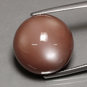 Pedra da lua laranja natural 24,39ct, corte redondo, opaco