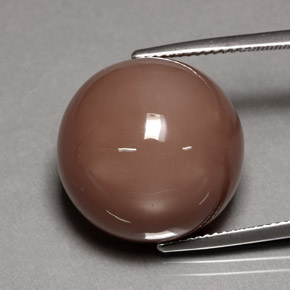 Pedra da lua laranja natural 26,55ct, corte redondo, opaco