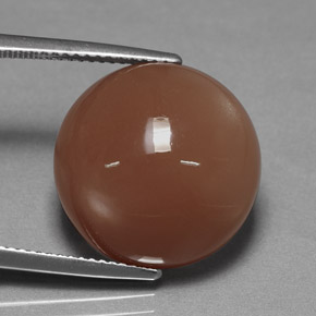 Pedra da lua laranja natural 22,69ct, corte redondo, opaco
