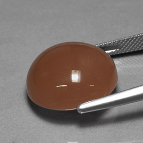 Pedra da lua laranja natural 22,69ct, corte redondo, opaco