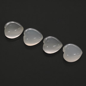 Pedras preciosas de pedra da lua branco natural de  ct, transparente, transparente/translúcido