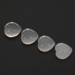 Pedras preciosas de pedra da lua branco natural de  ct, transparente, transparente/translúcido