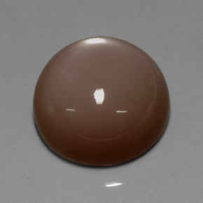 Pedra da lua marrom natural 33,72ct, corte redondo, opaco