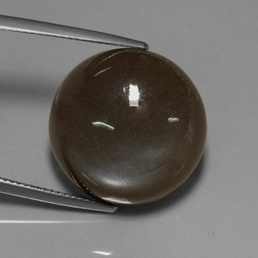 Pedra da lua marrom natural 23,55ct, corte redondo, translúcido