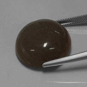 Pedra da lua marrom natural 23,55ct, corte redondo, translúcido