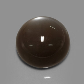 Pedra da lua marrom natural 30,64ct, corte redondo, translúcido