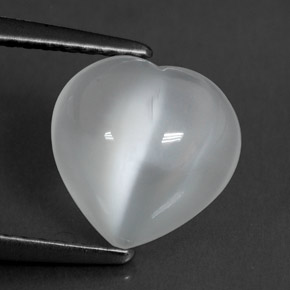 Pedra da lua branco natural 2,22ct, transparente, transparente/translúcido