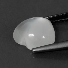 Pedra da lua branco natural 2,22ct, transparente, transparente/translúcido