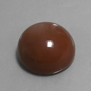 Pedra da lua marrom natural 20,66ct, corte redondo, opaco