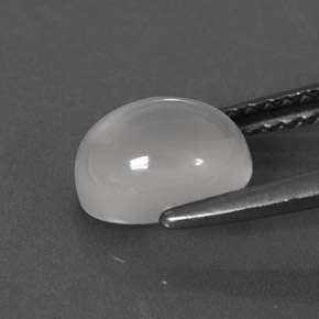 Pedra da lua branco natural 1,46ct, transparente, transparente/translúcido