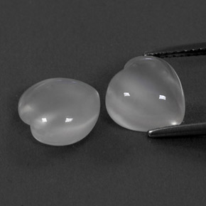 Pedras preciosas de pedra da lua branco natural de  ct, transparente, transparente/translúcido
