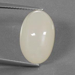 Pedra da lua creme natural 10,37ct, corte oval, translúcido
