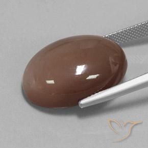 Pedra da Lua Castanho médio Natural 23.78ct, oval, Opaco