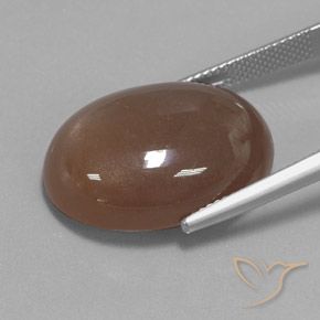Pedra da Lua Espresso Marrom Natural 22.15ct, oval, Opaco