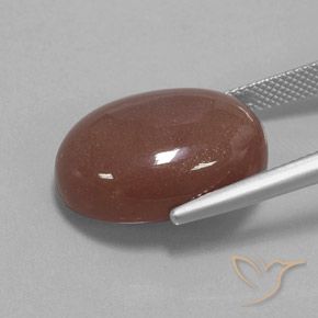 Pedra da Lua Canela Marrom Natural 19.73ct, oval, Opaco