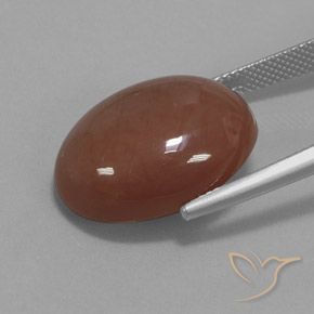 Pedra da Lua Canela Marrom Natural 18.74ct, oval, Opaco