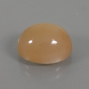 Pedra da lua dourado natural 4,49ct, corte oval, transparente