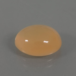 Pedra da lua dourado natural 3,70ct, corte oval, transparente