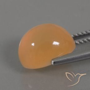 Pedra da Lua Creme de Laranja Dourada Natural 5.07ct, oval, Transparente