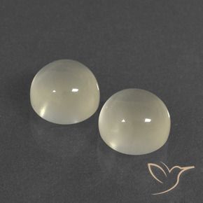 Pedras preciosas de Pedra da Lua branco quente natural de 7.11 ct, Redondo, Translúcido