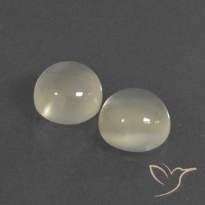 Pedras preciosas de Pedra da Lua branco quente natural de 6.70 ct, Redondo, Translúcido
