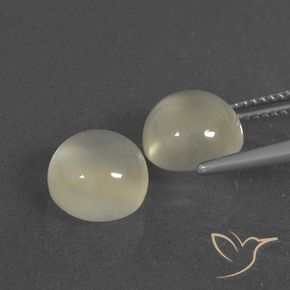 Pedras preciosas de Pedra da Lua branco quente natural de 6.70 ct, Redondo, Translúcido