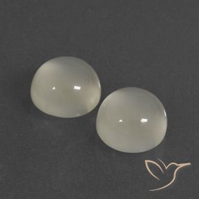 Pedras preciosas de Pedra da Lua branco quente natural de 6.91 ct, Redondo, Translúcido