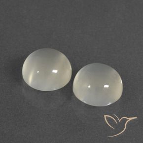 Pedras preciosas de Pedra da Lua branco quente natural de 5.88 ct, Redondo, Translúcido