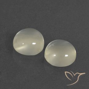 Pedras preciosas de Pedra da Lua branco quente natural de 5.91 ct, Redondo, Translúcido