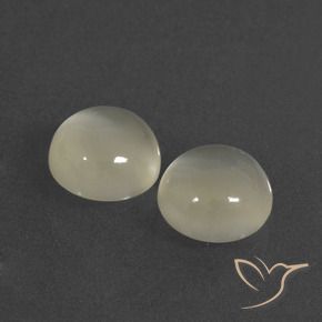 Pedras preciosas de Pedra da Lua branco quente natural de 5.98 ct, Redondo, Translúcido