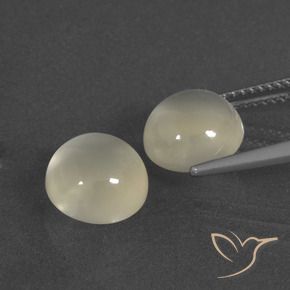 Pedras preciosas de Pedra da Lua branco quente natural de 5.98 ct, Redondo, Translúcido