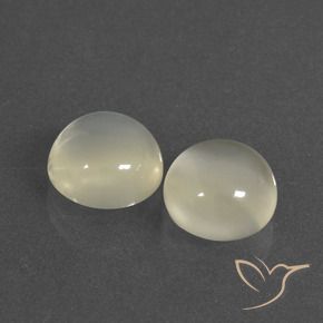 Pedras preciosas de Pedra da Lua branco quente natural de 6.10 ct, Redondo, Translúcido