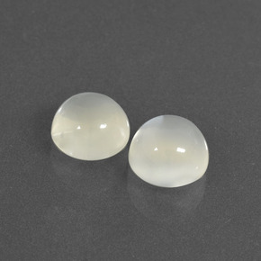 Pedras preciosas de pedra da lua branco natural de 4,12 ct, corte redondo, translúcido