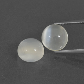 Pedras preciosas de pedra da lua branco natural de 4,56 ct, corte redondo, translúcido