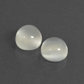Pedras preciosas de pedra da lua branco natural de 5,17 ct, corte redondo, translúcido