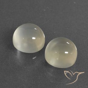 Pedras preciosas de Pedra da Lua branco quente natural de 7.28 ct, Redondo, Translúcido